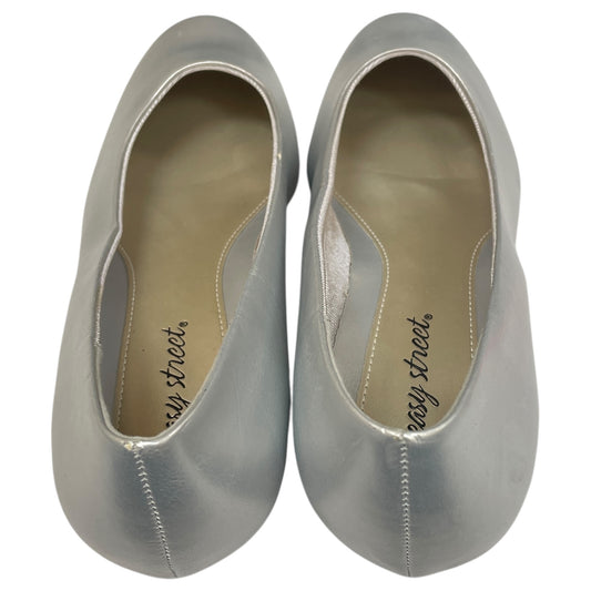 Shoes Heels Block By Easy Street In Silver, Size:12