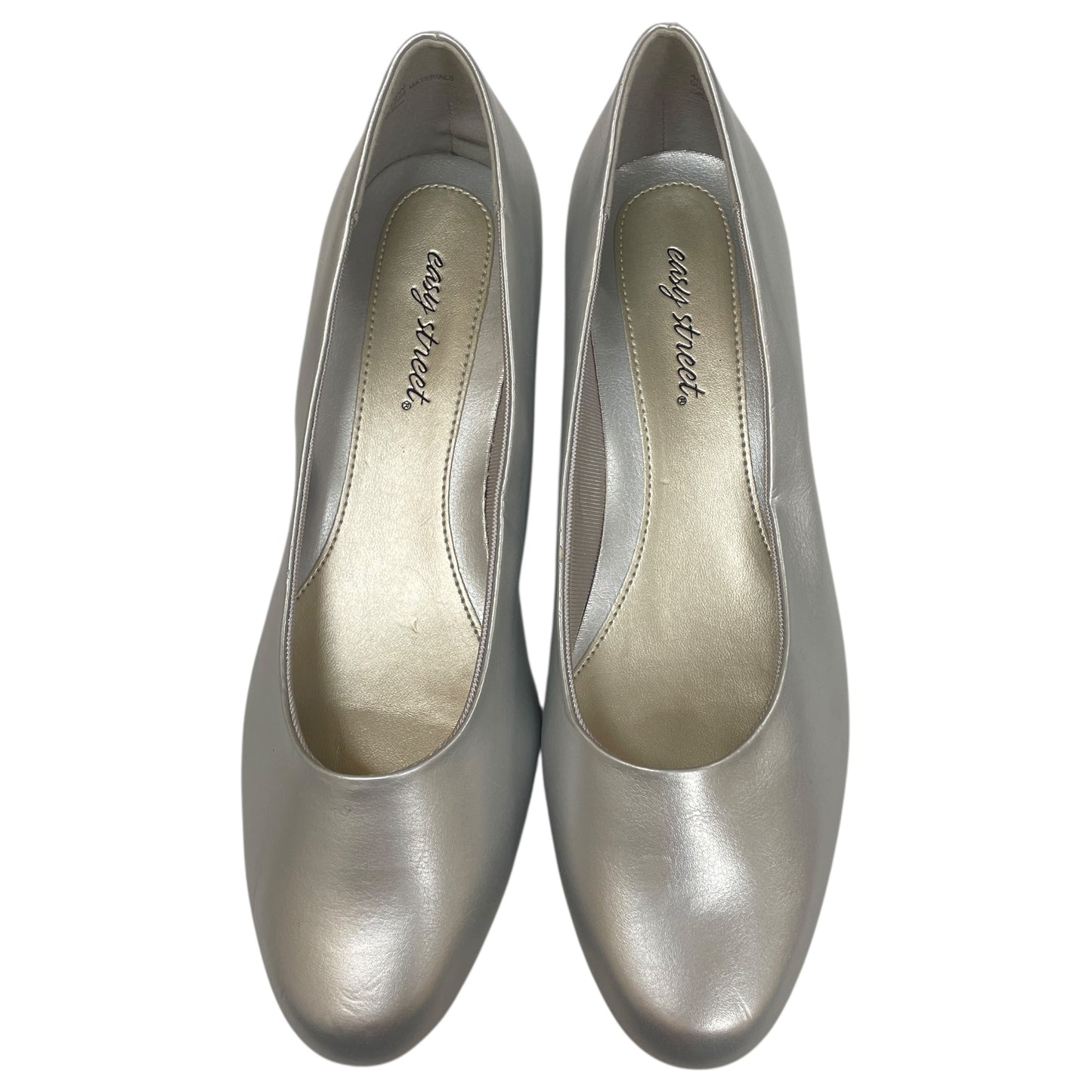 Shoes Heels Block By Easy Street In Silver, Size:12