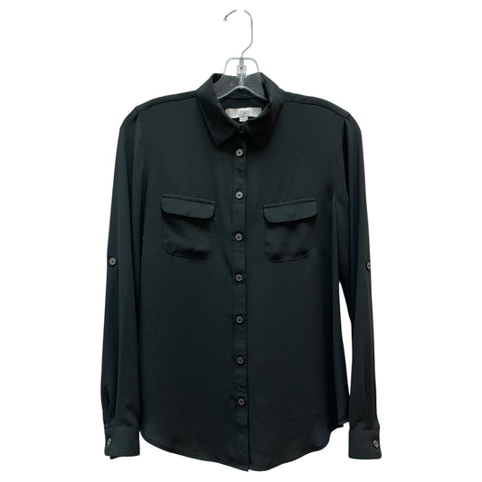 Blouse Ls By Loft In Black, Size:Xs