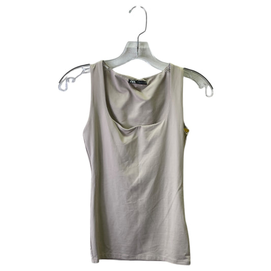 Top Ss Basic By Zara In Taupe, Size:S