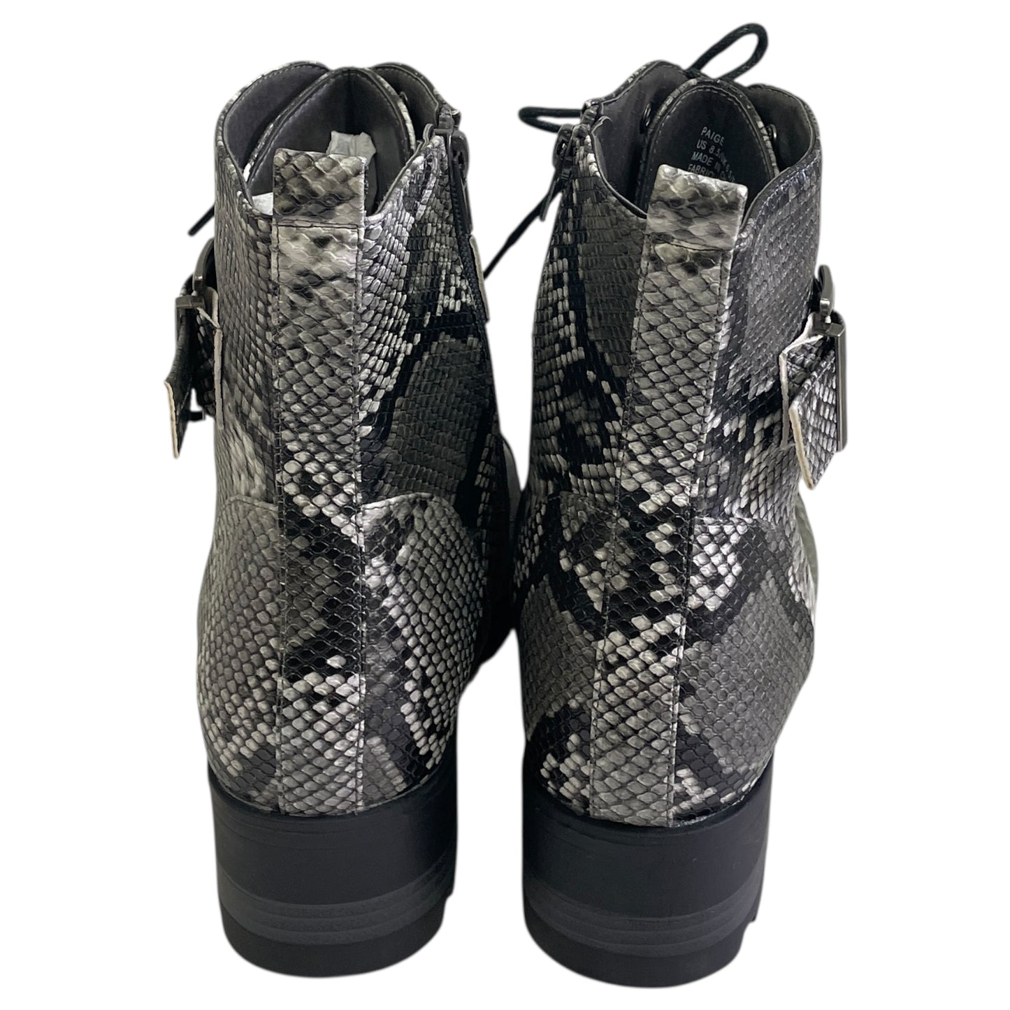 Boots Combat By Just Fab In Animal Print, Size:8.5