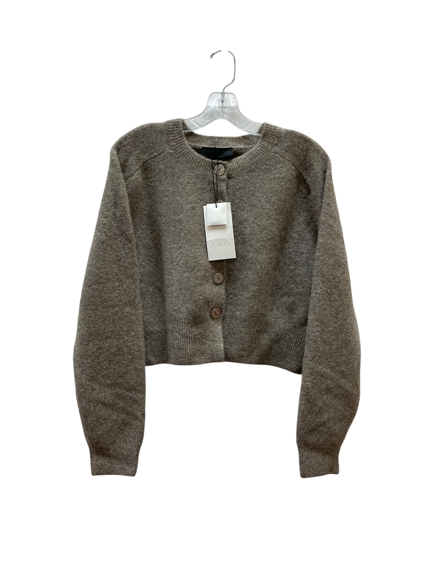 Cardigan By Zara In Taupe, Size:M