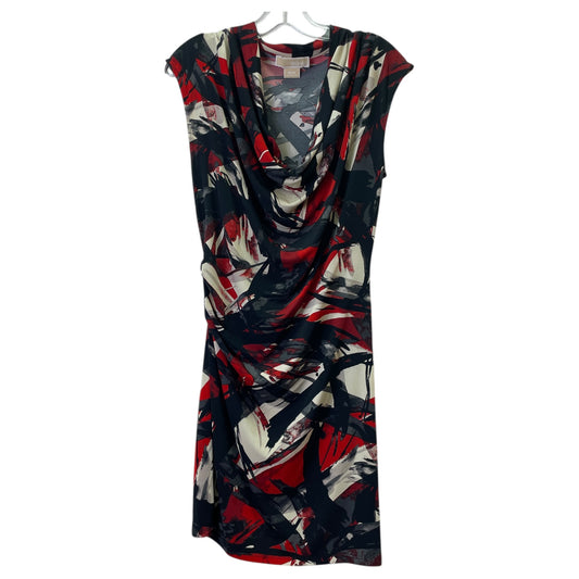 Dress Casual Midi By Michael By Michael Kors In Black & Cream, Size:M