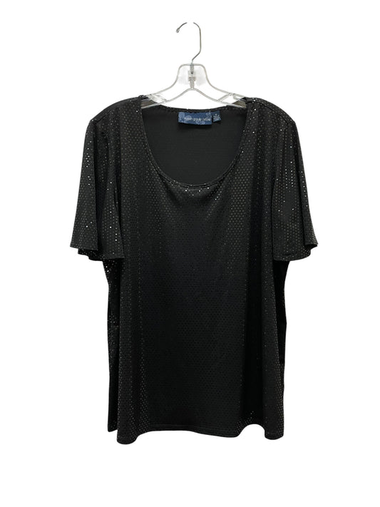 Top Ss By Susan Graver In Black, Size:1X