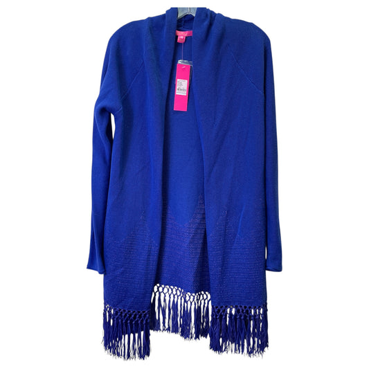 Sweater Cardigan Designer By Lilly Pulitzer In Blue, Size:M