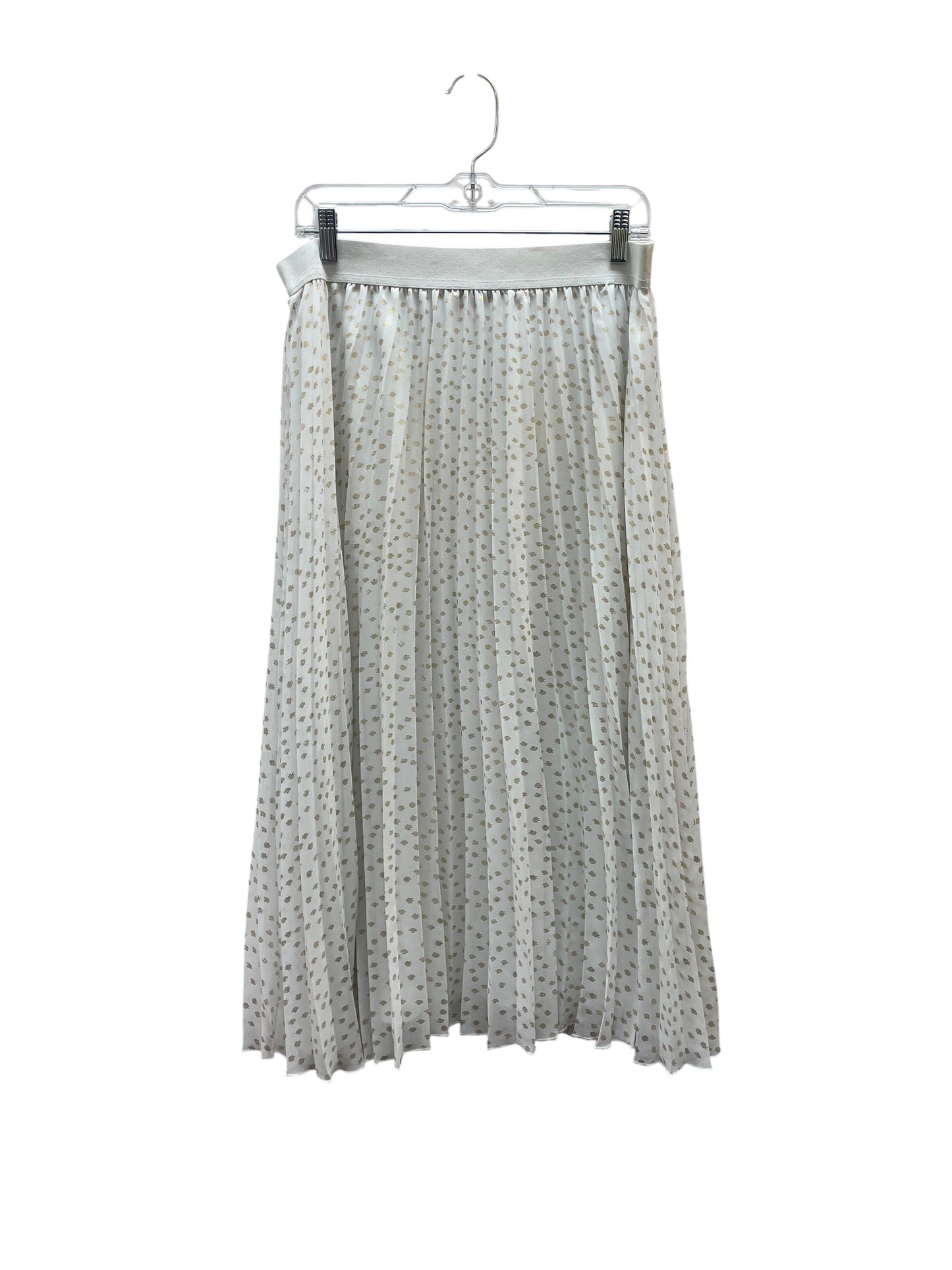 Skirt Maxi By Vince Camuto In Gold & White, Size:M