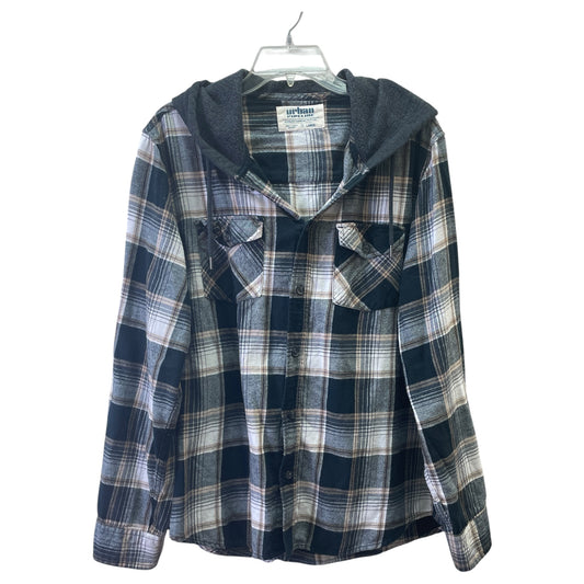 Jacket Shirt By URBAN PIPELINE In Black & Brown, Size:L