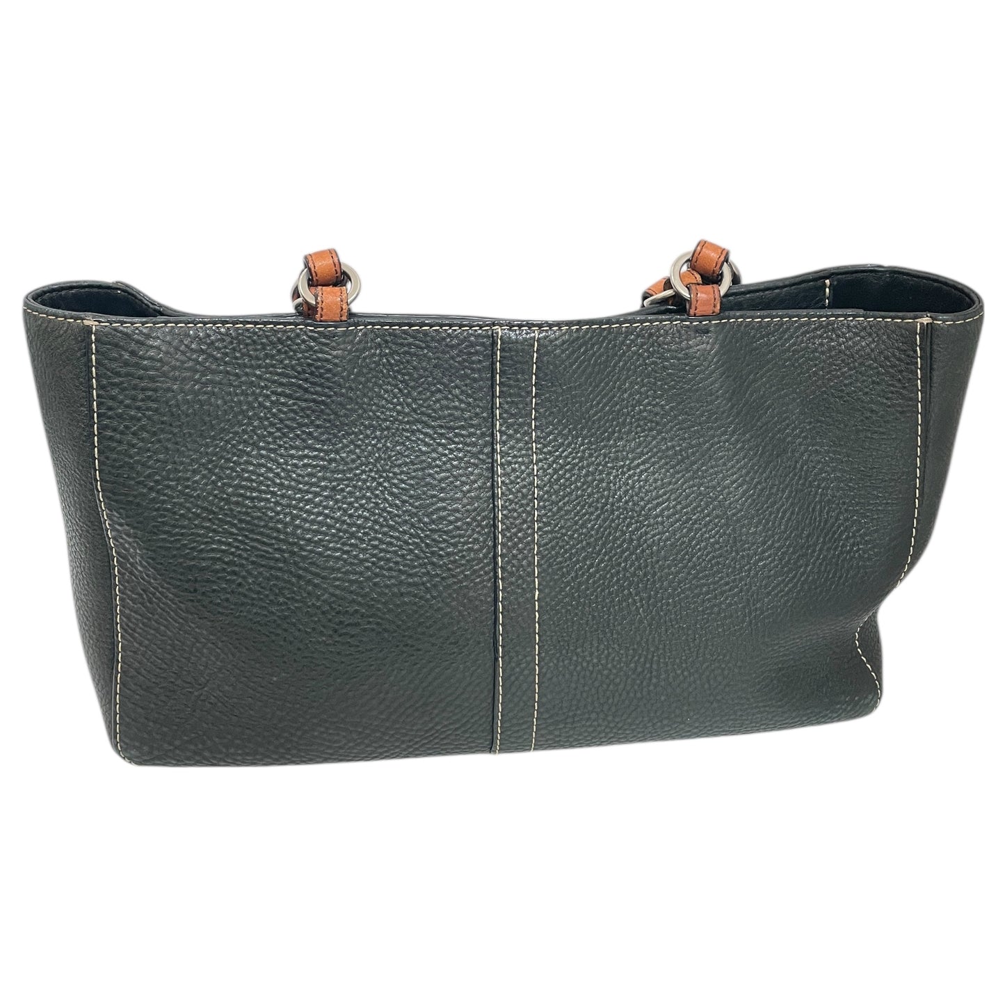 Handbag Designer By Coach In Black & Brown, Size:Medium