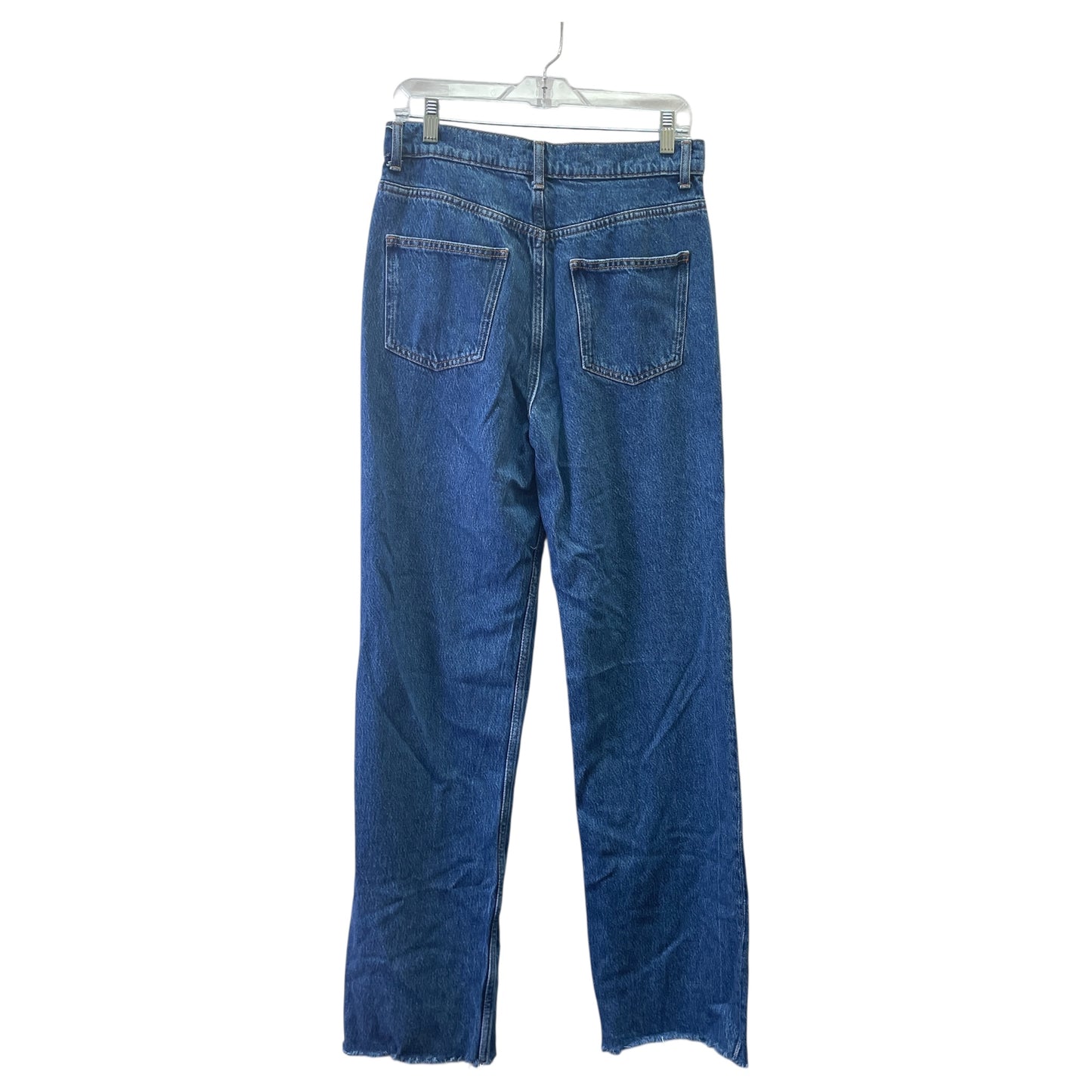 Jeans Straight By Zara In Blue Denim, Size:6