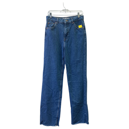 Jeans Straight By Zara In Blue Denim, Size:6