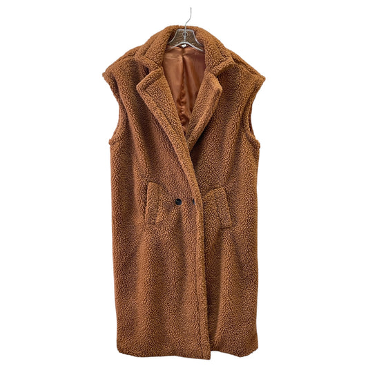 Coat Faux Fur & Sherpa By Cme In Brown, Size:L