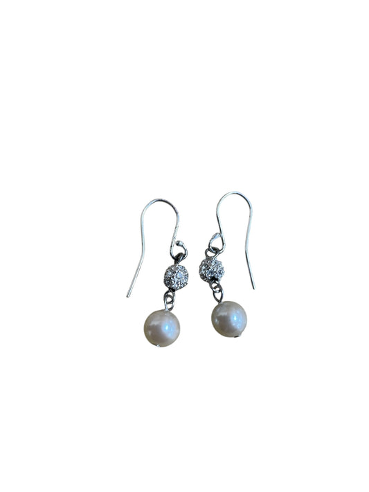 Earrings Dangle/Drop By Cme In Silver & White