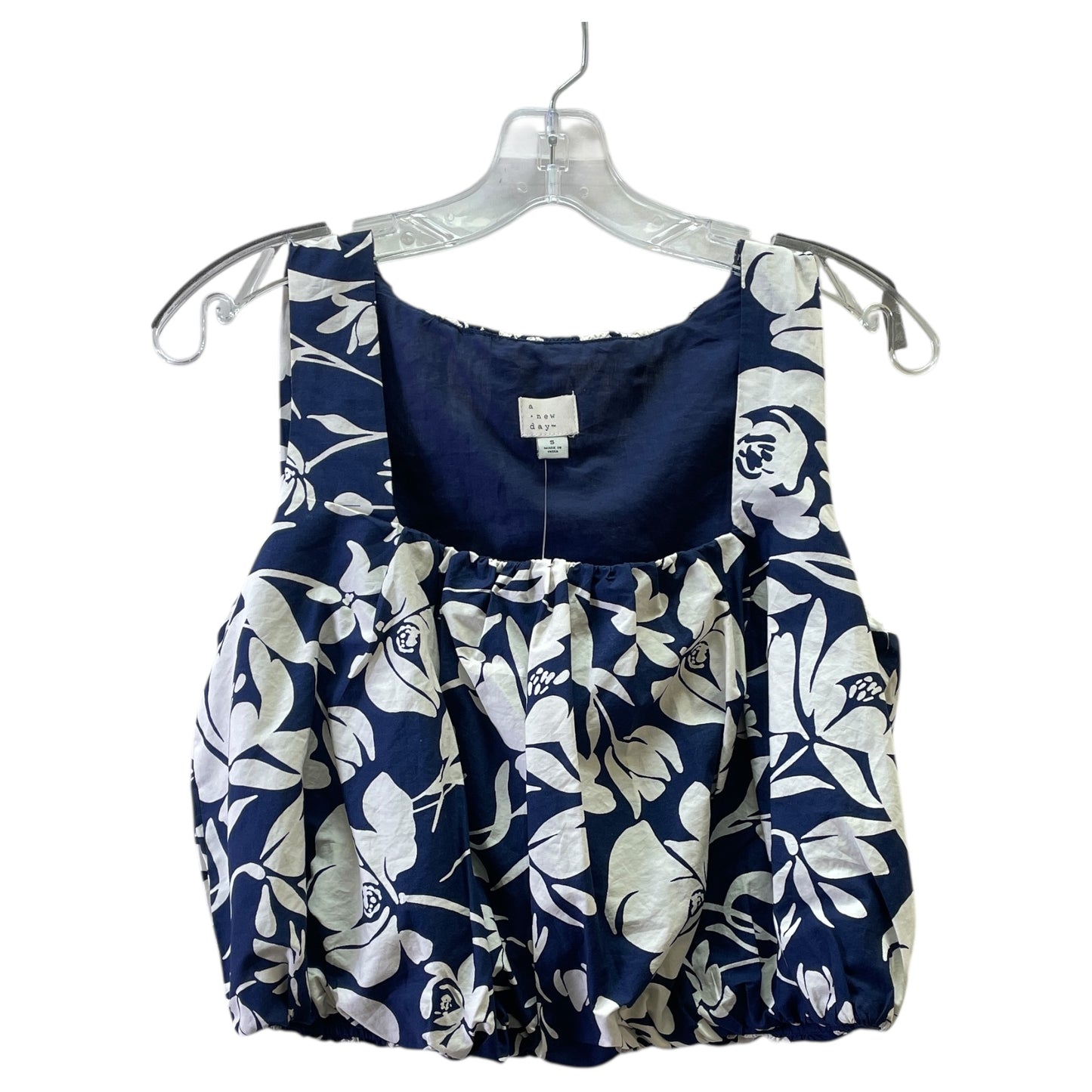 Top Sleeveless By A New Day In Blue & White, Size:S