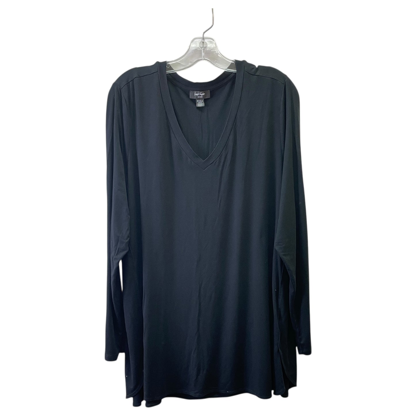 Top Ls Basic By Lord And Taylor In Black, Size:2X