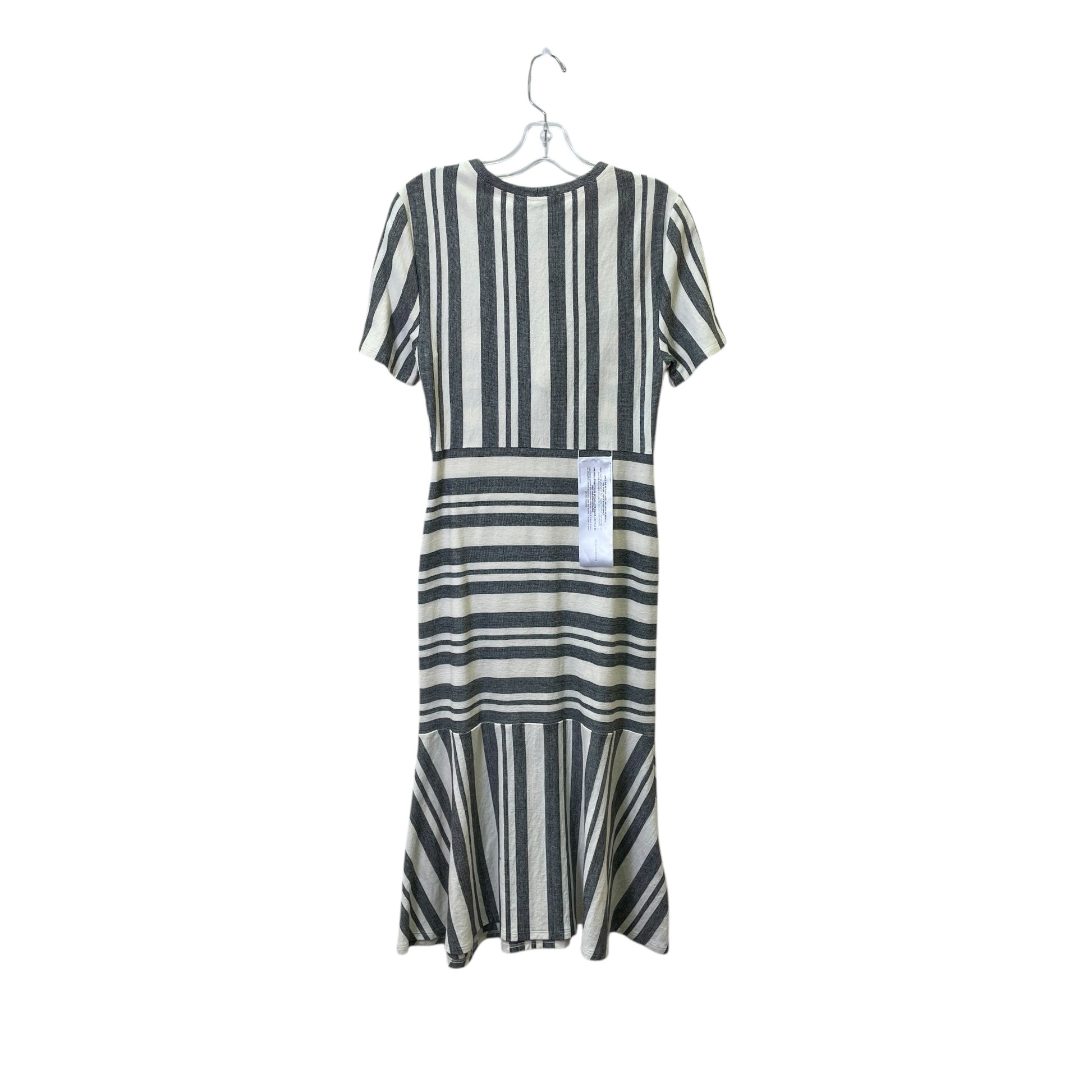 Dress Casual Midi By Bcbg In Grey & White, Size:S Clothes Mentor Mayfield Heights OH Dress Casual Midi By Bcbg In Grey & White, Size:S Clothes Mentor Mayfield Heights OH