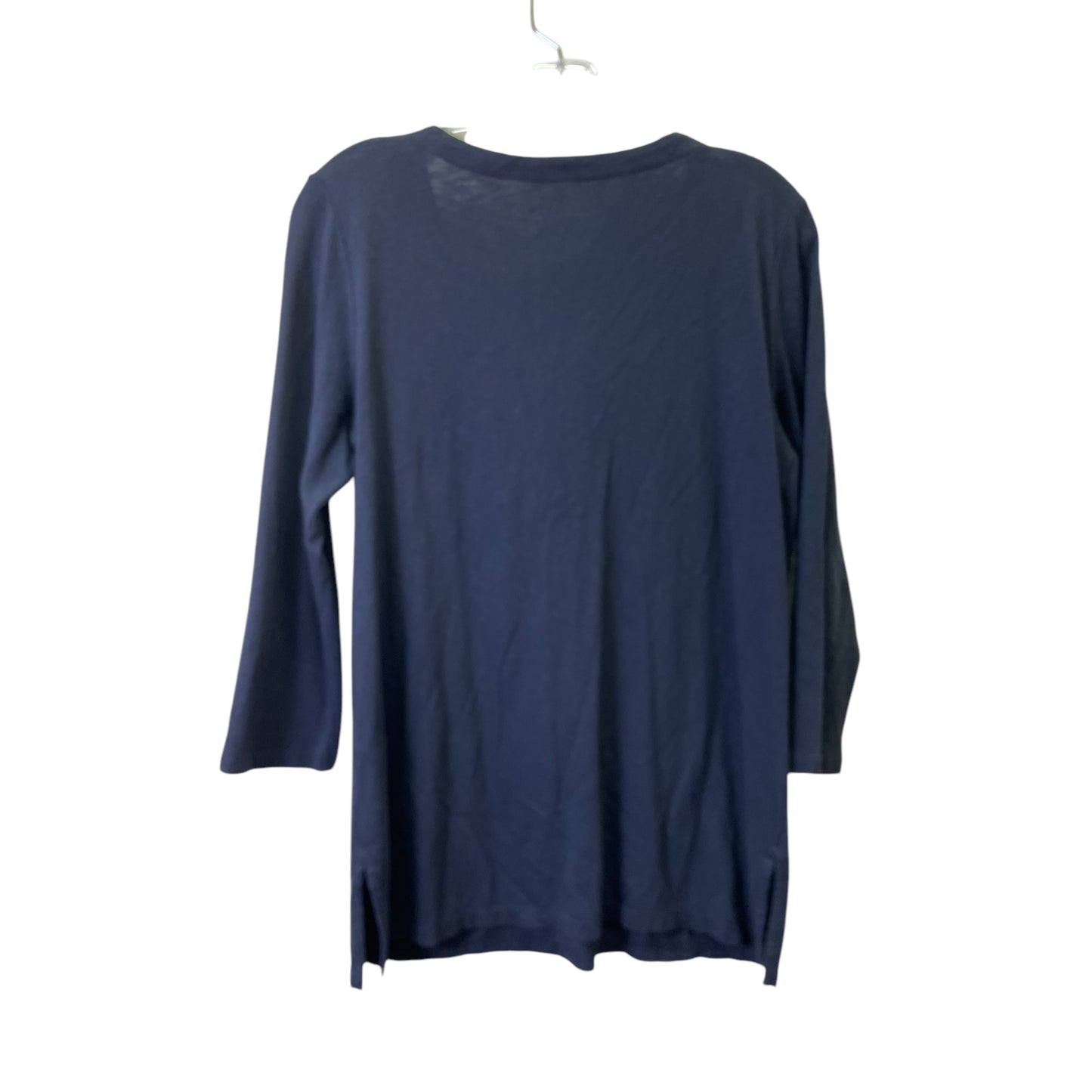 Top Ls Basic By Talbots In Blue & White, Size:S