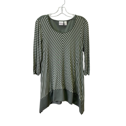 Top Ls By Chicos In Cream & Green, Size:S