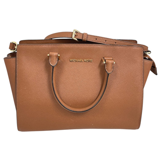 Handbag Designer By Michael Kors In Brown, Size:Large