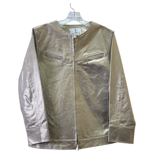 Jacket Leather By JL STUDIO In Gold, Size:16