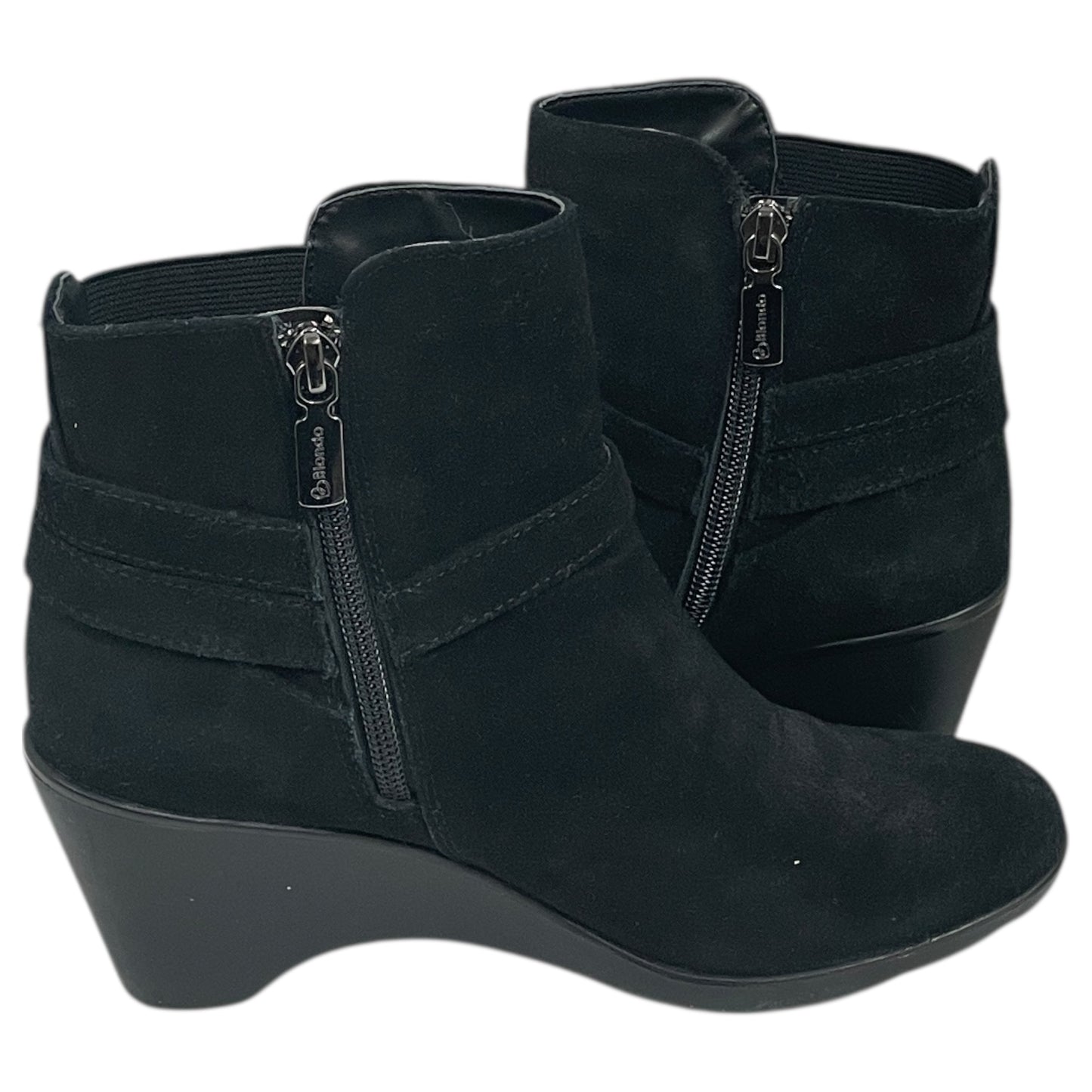 Boots Ankle Heels By Blondo In Black, Size:6.5