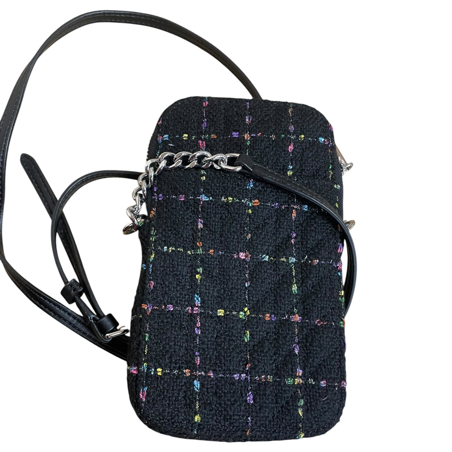 Crossbody Designer By Karl Lagerfeld In Black & Purple, Size:Small