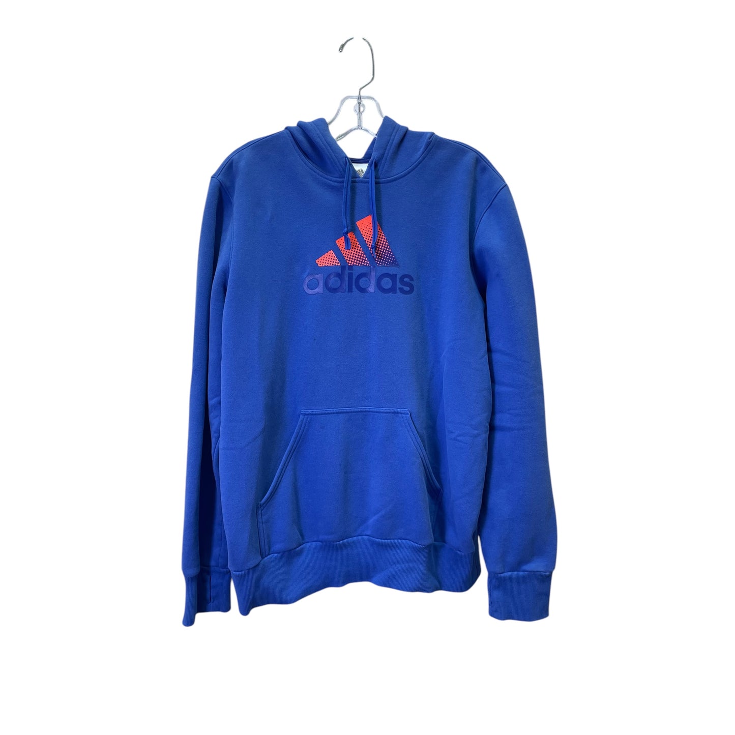 Athletic Sweatshirt Hoodie By Adidas In Blue, Size:L