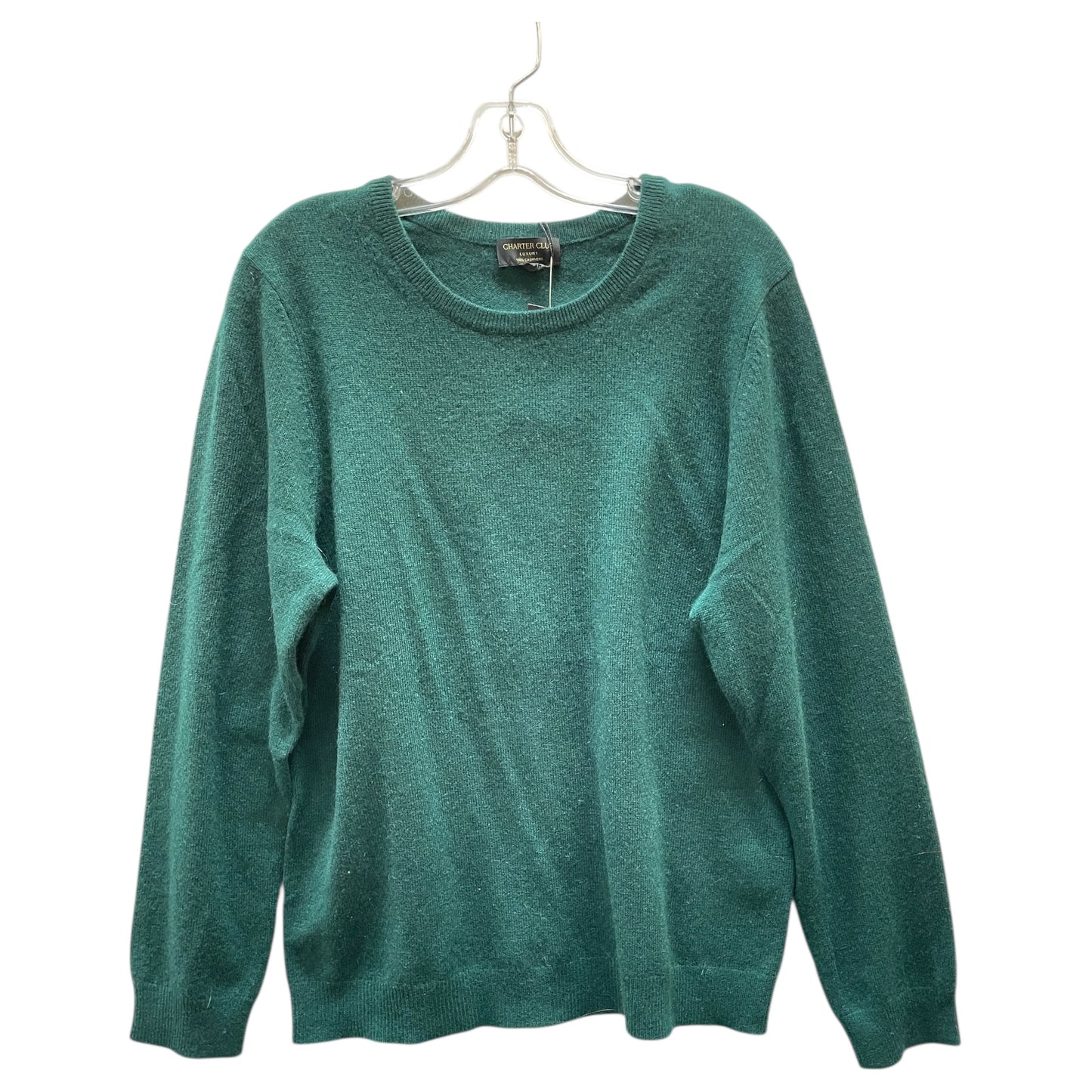 Sweater Cashmere By Charter Club In Green, Size:Xl