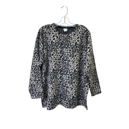 Top Ls By Chicos In Animal Print, Size:2