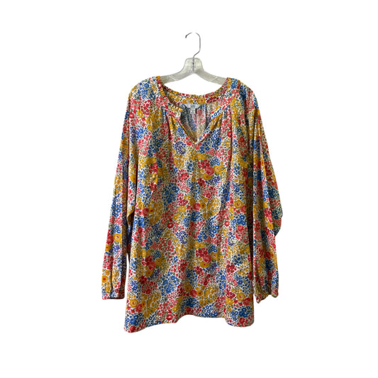 Top Ls By Croft And Barrow In Floral Print, Size:4X