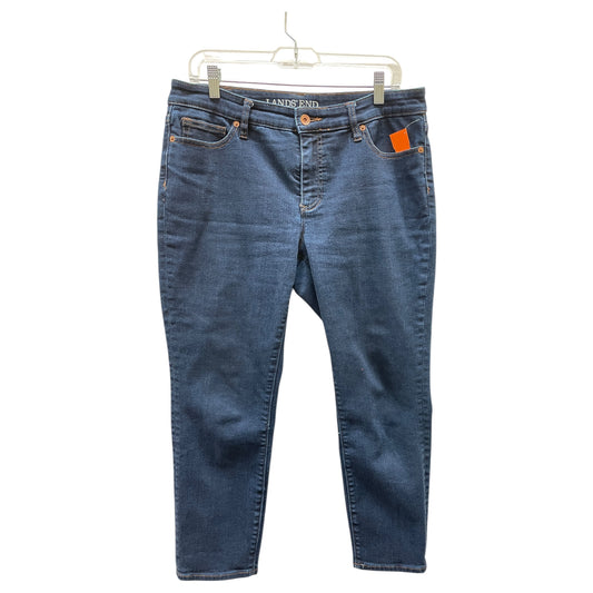 Jeans Straight By Lands End In Blue, Size:12