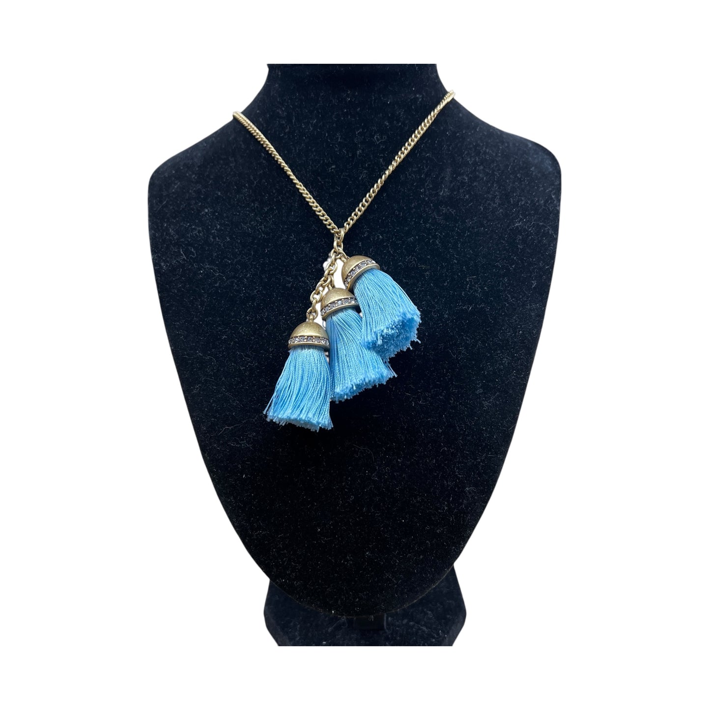 Necklace Pendant By J. Crew In Blue & Gold