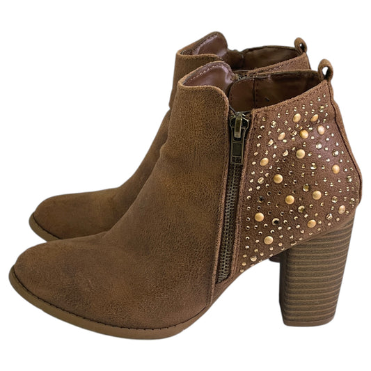 Boots Ankle Heels By Maurices In Tan, Size:8