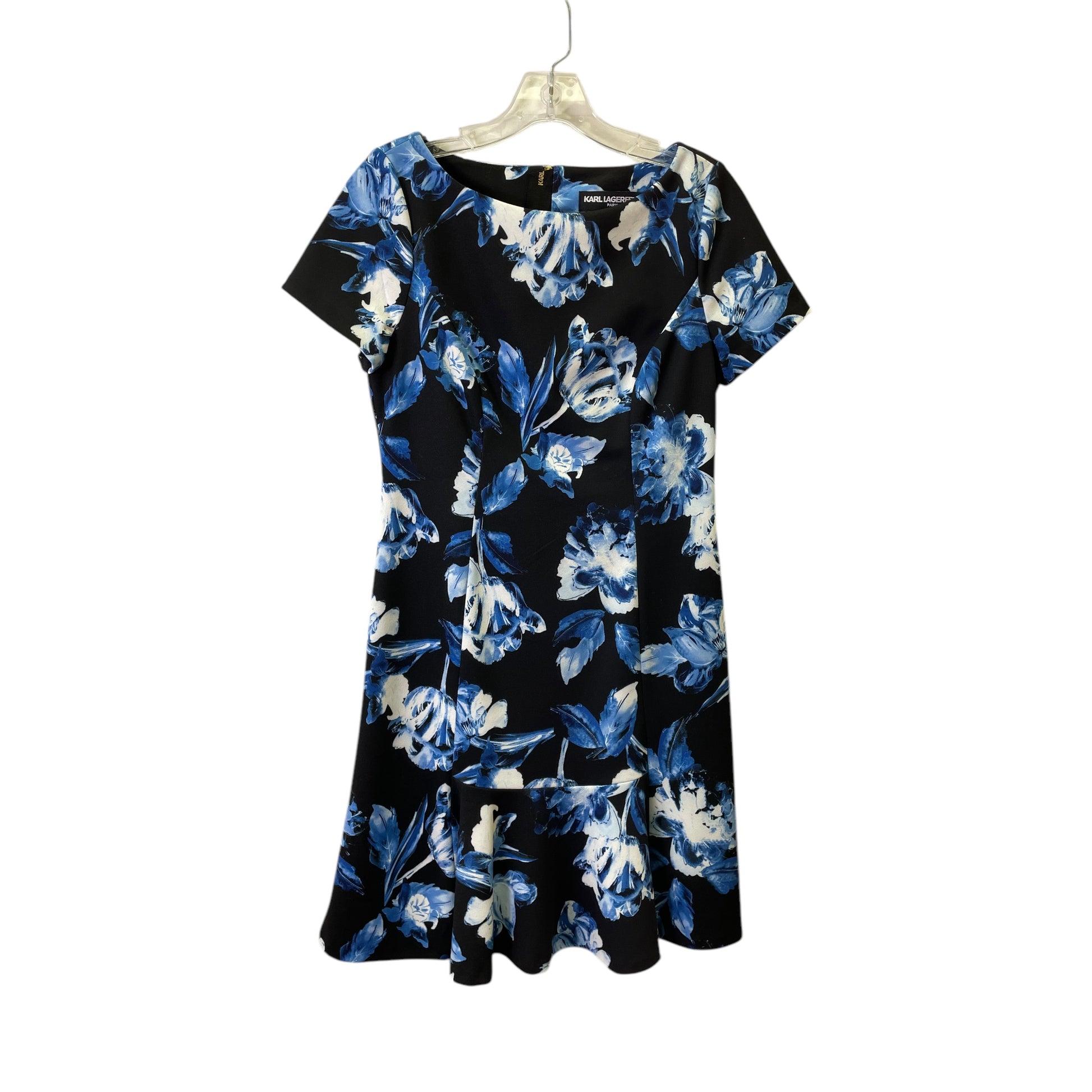Dress Designer By Karl Lagerfeld In Black & Blue, Size:Xs – Clothes Mentor Mayfield Heights OH
