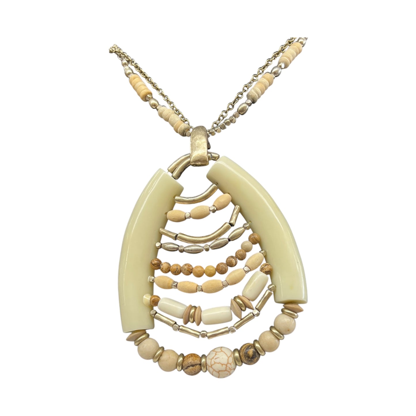 Necklace Statement By Chicos In Cream