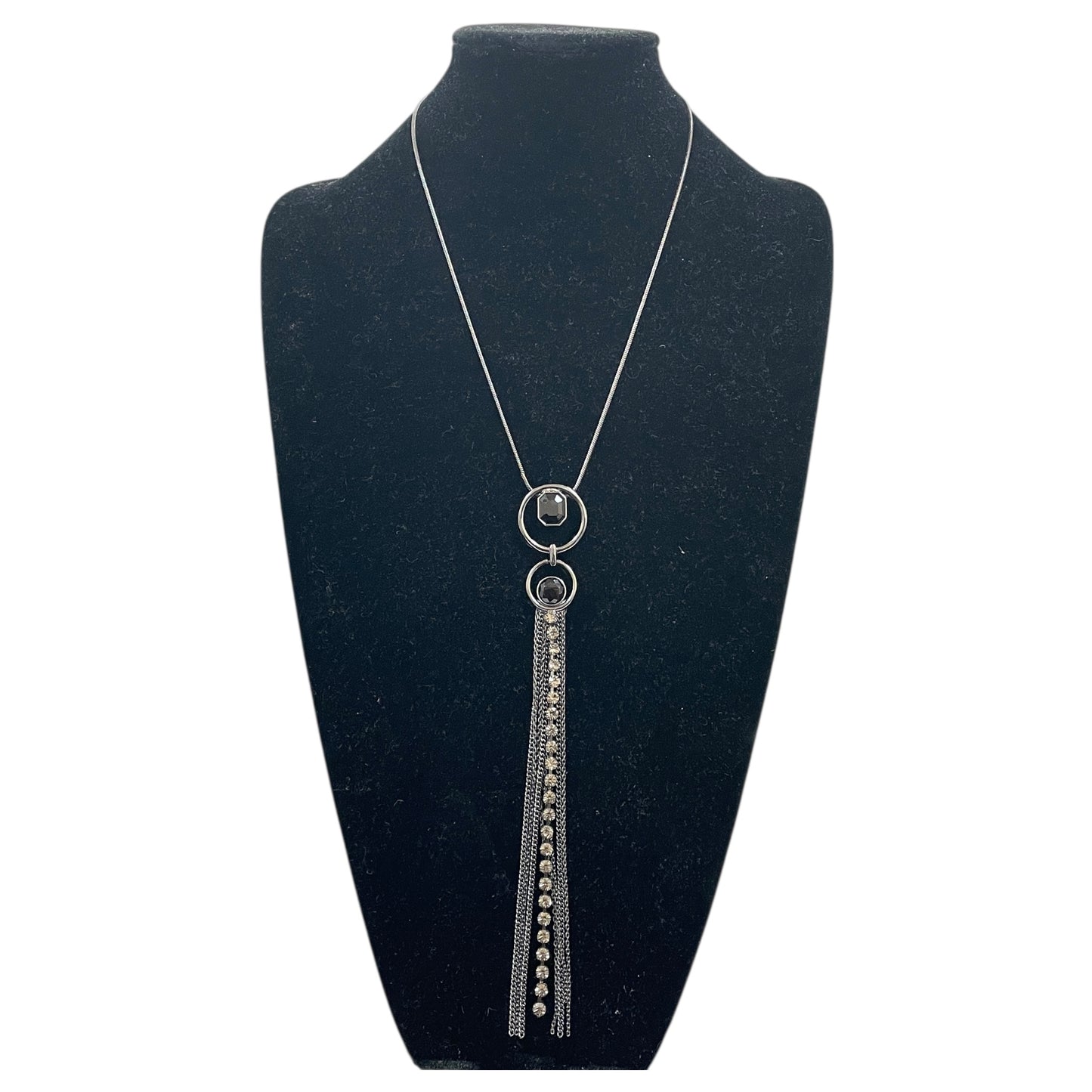 Necklace Lariat & Y-Drop By White House Black Market In Black