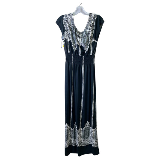 Dress Casual Maxi By just funky In Black & White, Size:S