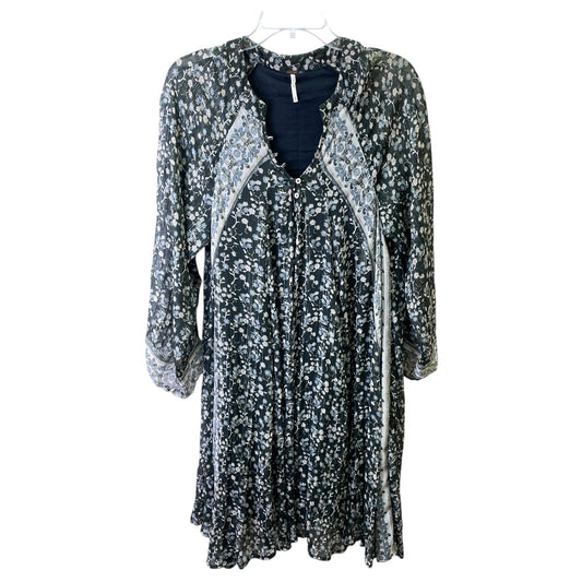 Dress Casual Midi By Free People In Black & Cream, Size:M