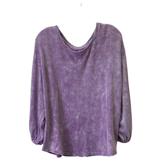Top Ls Basic By Pilcro In Purple, Size:L