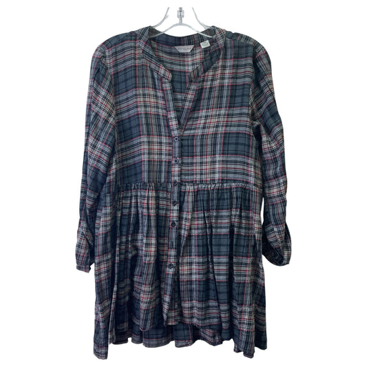 Top Ls By 11•1•TYLHO In Plaid Pattern, Size:L