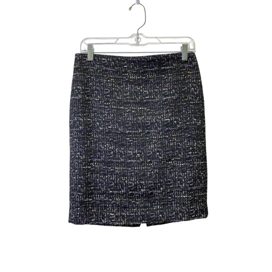 Skirt Mini & Short By Ann Taylor In Black & Purple, Size:4P