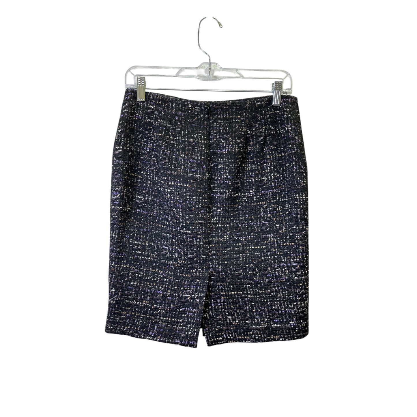 Skirt Mini & Short By Ann Taylor In Black & Purple, Size:4P