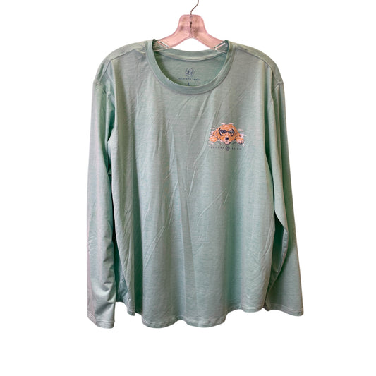 Top Ls Basic By Lauren James In Aqua, Size:L