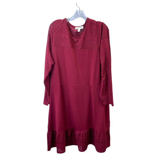 Dress Designer By Michael Kors In Red, Size:2X