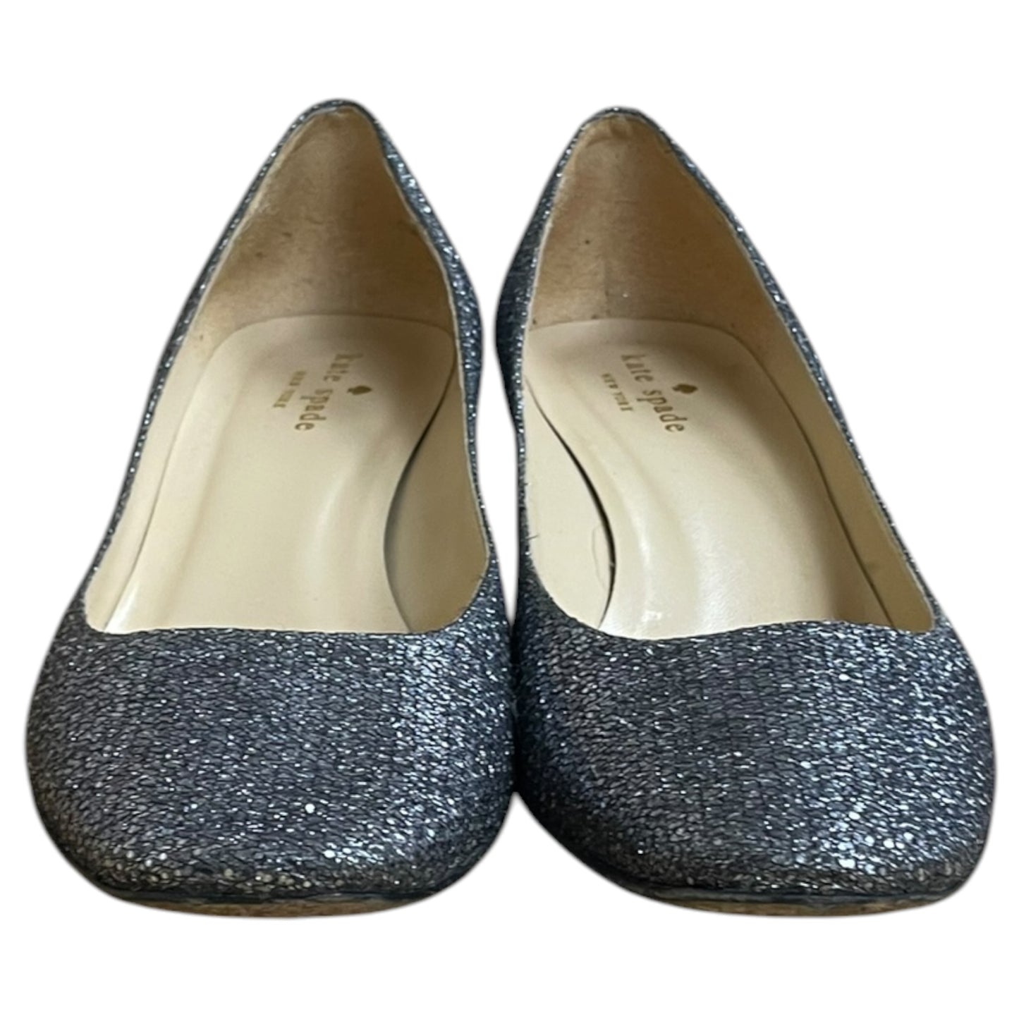 Shoes Designer By Kate Spade In Silver, Size:8.5