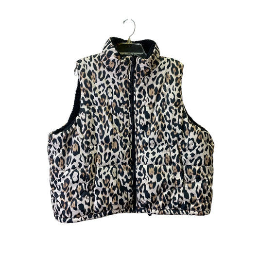 Vest Puffer & Quilted By Jolie & Joy In Animal Print, Size:3X