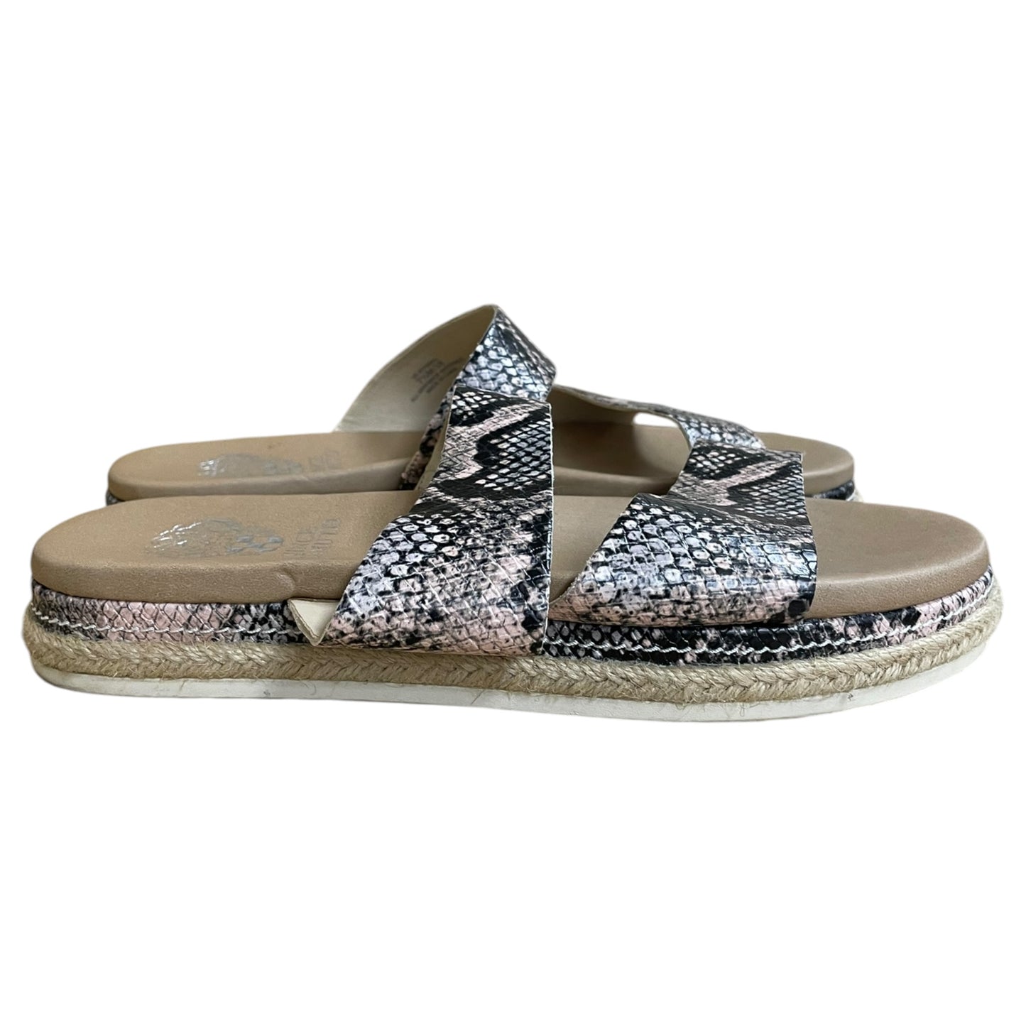 Sandals Flats By Vince Camuto In Animal Print, Size:7.5