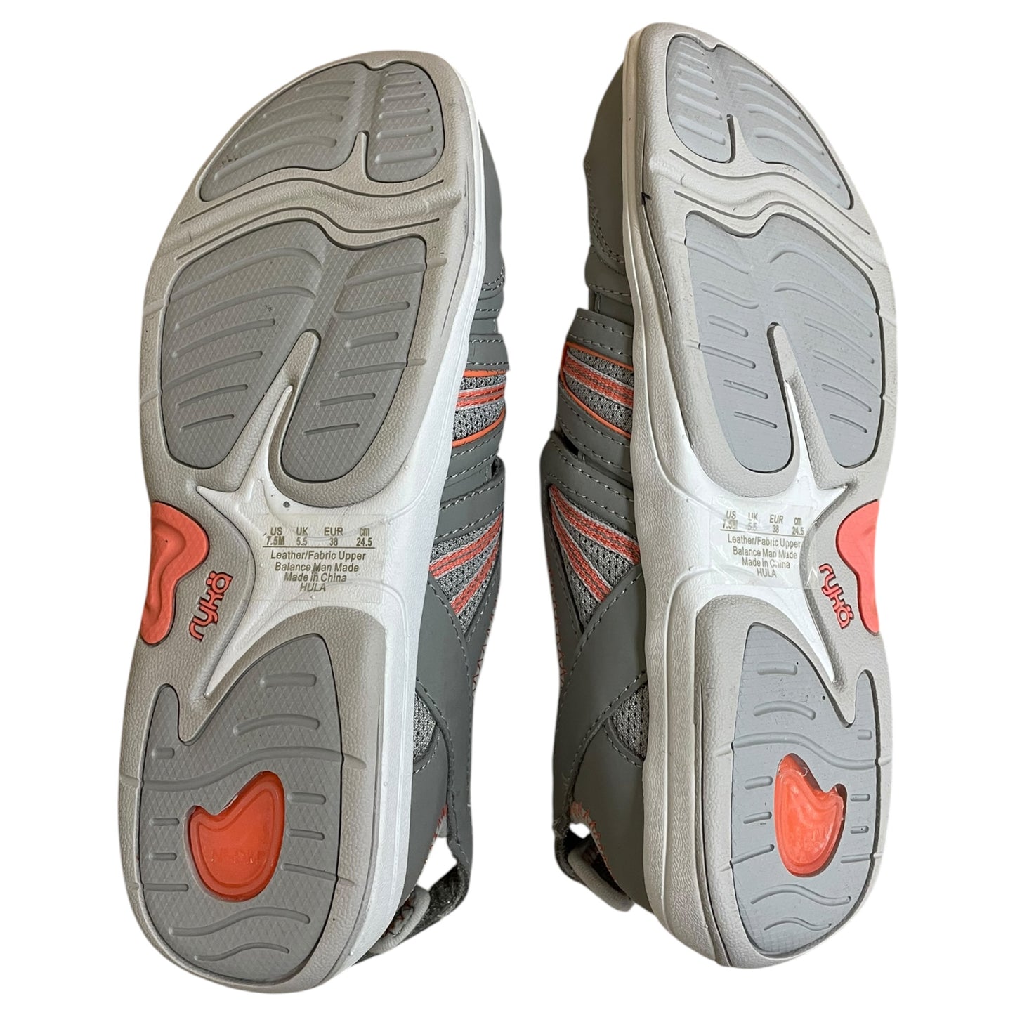 Shoes Sneakers By Ryka In Grey & Orange, Size:7.5