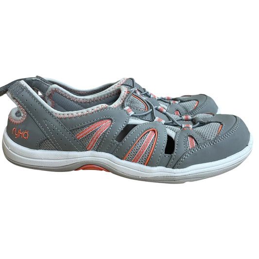 Shoes Sneakers By Ryka In Grey & Orange, Size:7.5