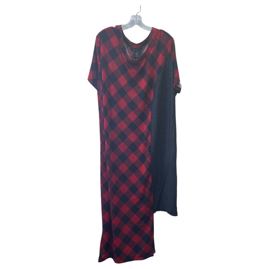 Dress Party Long By Ashley Stewart In Plaid Pattern, Size:26