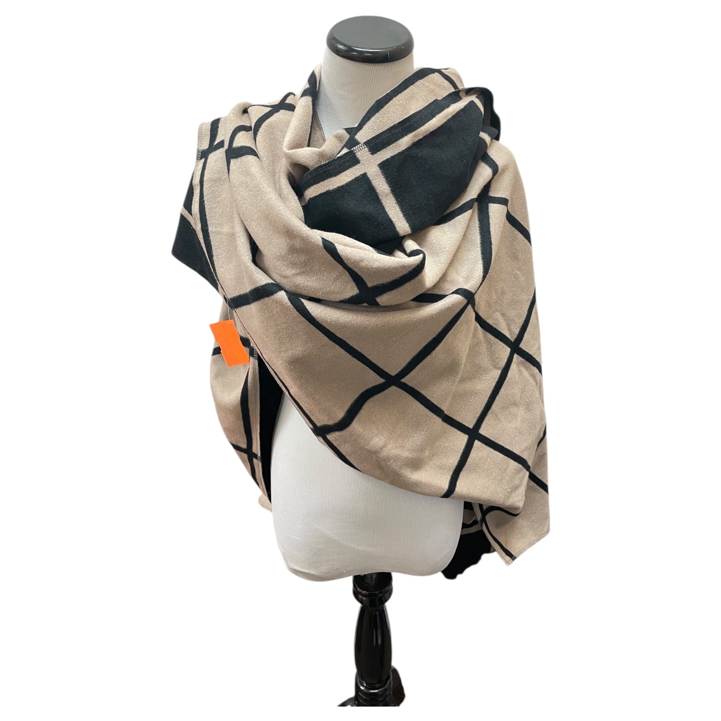 Shawl By Cme In Black & Brown, Size:Osfm